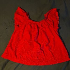 Wonder Nation Red Eyelet Blouse